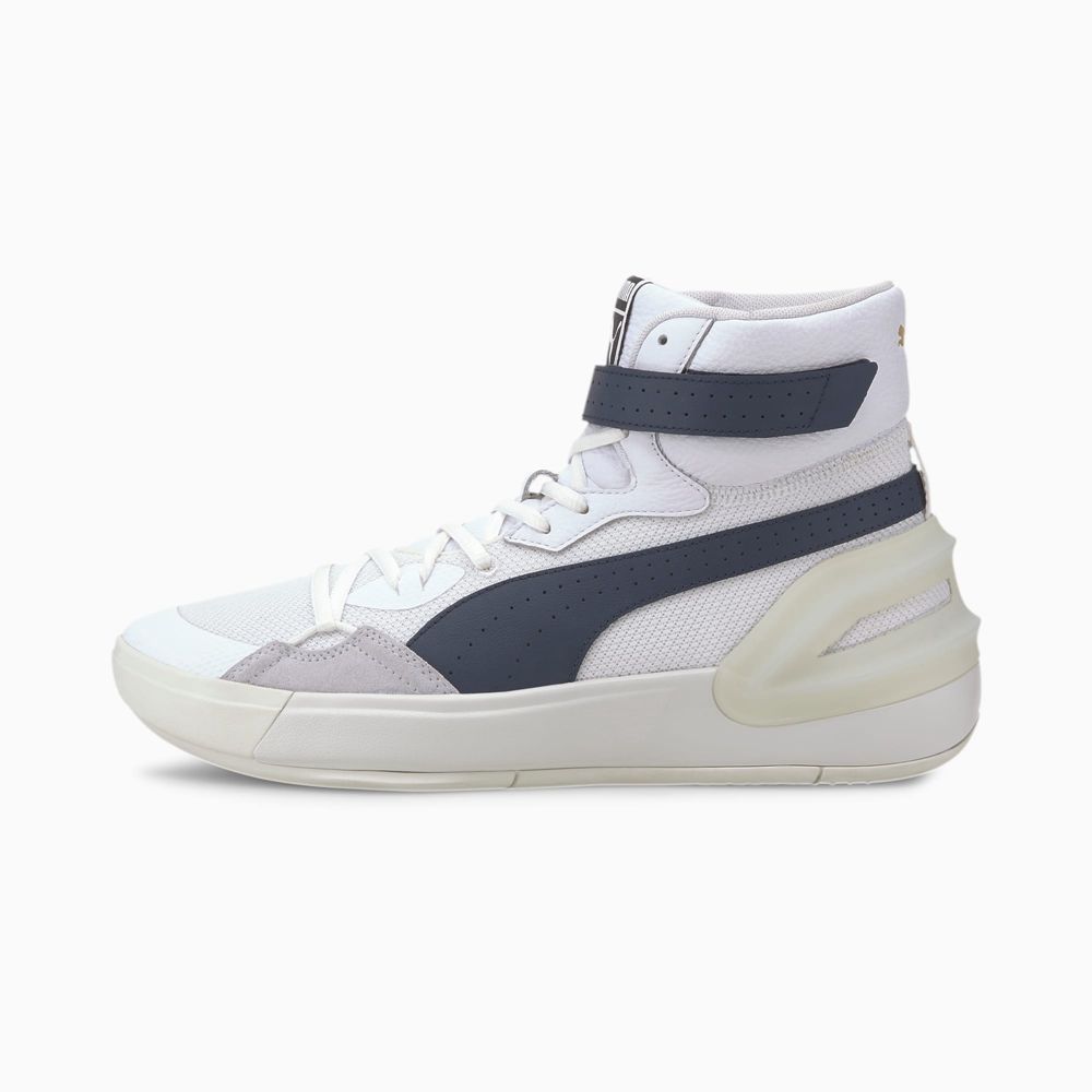 Puma Sky Modern Férfi Kosárlabda Cipő - Fehér/Sötétkék ( Hungary - SJTCW6854 )